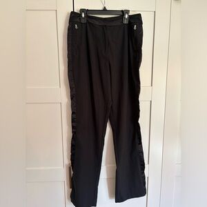 Tail athletic wear black golf pants with satin stripe size 6